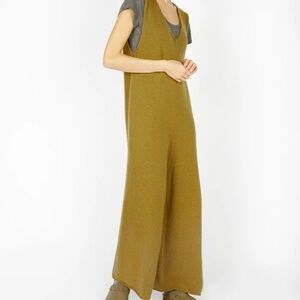 Irelands Eye Sanderling Jumpsuit, Merino Wool, Olive, Size Medium (US 6-8)